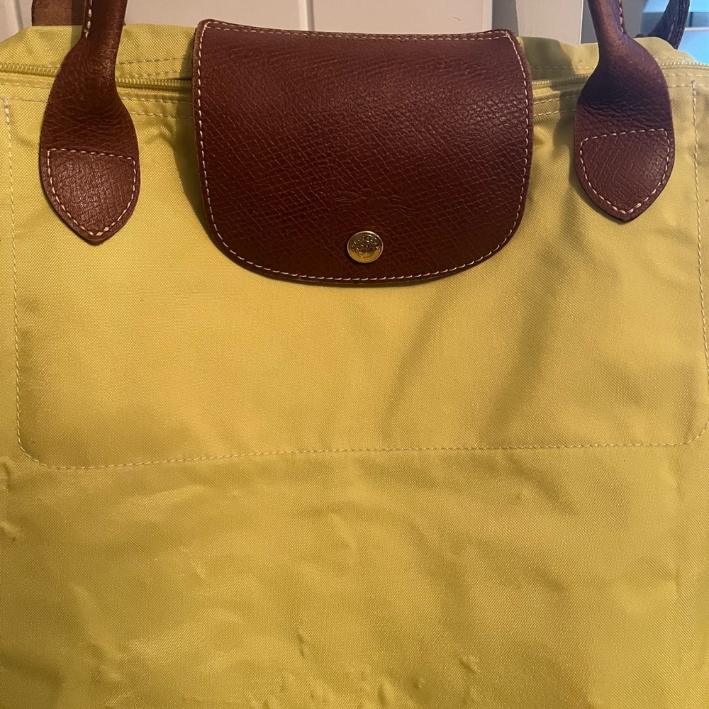 Longchamp Le Pliage Yellow Tote Bag